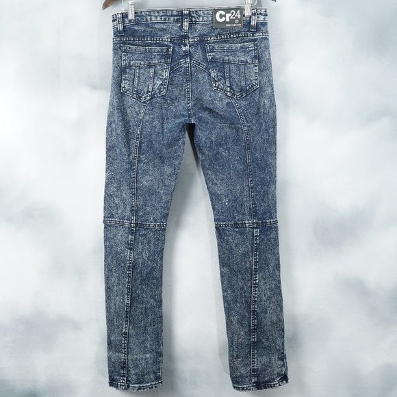 CR24 DENIM BLUE SKINNY JEANS PANTS TROUSERS - WAIST 30 INCHES - Picture 2 of 14